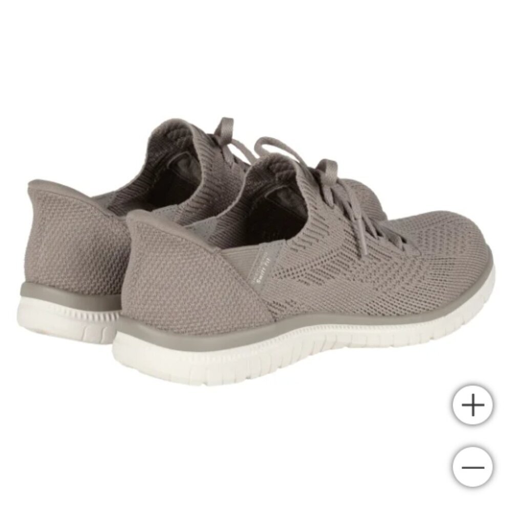 Skechers Women's Virtue Swift Fit Hands Free Shoe Color Taupe - Picture 3 of 5